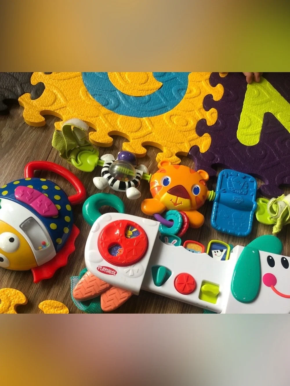 Multi-Activity Baby Toy Bar Set and Musical Fish Rattle